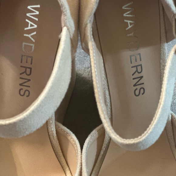 WAYDERNS Womens Solid Slingback Ankle Strap Peep Toe Wedge - Picture 7 of 9